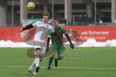 AUDI - Schanzer Amateurcup - Finale -  2026  - SV Hundszell - SV Denkendorf - Matthias Weinzierl weiss Hundszell - Raphael Kick grün Denkendorf - Foto: Meyer Jürgen