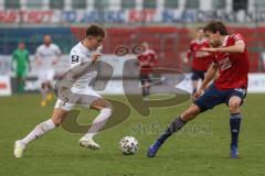 3. Liga - SpVgg Unterhaching - FC Ingolstadt 04 - Dennis Eckert Ayensa (7, FCI) Grauschopf Paul (25 SpVgg)