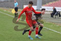 Bayernliga Süd - Saison 2021/2022 - FC Ingolstadt 04 II - TürkAugsburg - Arian Llugiq  (#5 FCI) rot - Foto: Meyer Jürgen