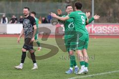 Bezirksliga - Saison 2024/25- FC Fatih - VFB Eichstätt II  - Samuel Schmid grün Eichstätt mit dem 0:1 Führungstreffer - jubel - - Foto: Meyer Jürgen