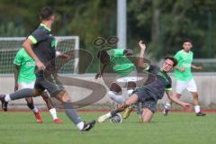Bezirksliga - Saison 2025/26 - FC Fatih Ingolstadt - FC Gerolfing - David Simm (Nr.7 - FC Gerolfing) - Boubacarr Saho (Nr.19 - FC Fatih Ingolstadt) - Foto: Meyer Jürgen