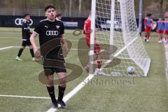 B-Junioren - Bayernliga -  Fc Ingolstadt 04 - TSG 1860 Rosenheim -  Drakulic Ognjen schwarz  FCI  mit dem 2:0 Führungstreffer - jubel - Stein Simon Torwart Rosenheim - - Foto: Meyer Jürgen