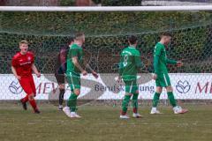 Testspiel - SV Manching - TSV Pöttmes - Eigentor zum 1:1 durch Dzenis Seferovic #16 Manching - Bernhard Feil Torwart (#1 Manching) - jubel - Foto: Jürgen Meyer