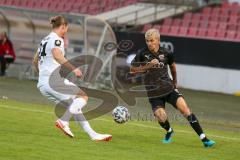 Bayernliga Süd - Saison 2021/2022 - FC Ingolstadt 04 II - SV Donaustauf - Riedl Fabio (#18 FCI) - Tobias Lotter weiss Donaustauf - Foto: Meyer Jürgen