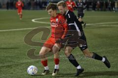 2023_11_24 - Bayernliga Nord - Saison 2023/24 - FC Ingolstadt 04 II - DJK Gebenbach - Leon Nuhanovic
 rot FCI -  - Marco Geier schwarz Gebenbach - Foto: Meyer Jürgen