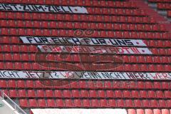 3. Liga - FC Ingolstadt 04 - 1. FC Saarbrücken - Spruchband Choreo Fans