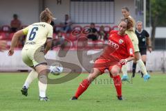 2. Fußball-Liga - Frauen - Saison 2022/2023 - FC Ingolstadt 04 - TSG Hoffenheim - Meyer Michelle (Nr.17 - FC Ingolstadt 04 ) - Blaschke Anouk gold Hoffenheim - Foto: Meyer Jürgen