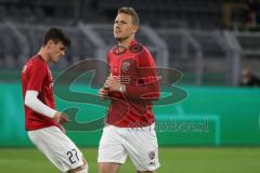 DFB Pokal; Borussia Dortmund - FC Ingolstadt 04; vor dem Spiel Marcel Gaus (19, FCI)