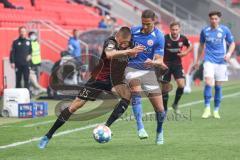 2.BL; FC Ingolstadt 04 - FC Hansa Rostock; Zweikampf Kampf um den Ball Filip Bilbija (35, FCI) Schwede Tobias (38 Hansa)