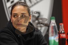 3. Liga; FC Ingolstadt 04 - Alemannia Aachen; Interview Pressekonferenz nach dem Spiel Cheftrainerin Sabrina Wittmann (FCI) Niederlage 0:3