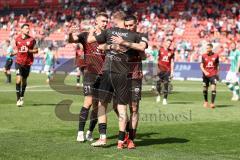 3. Liga; FC Ingolstadt 04 - VfB Lübeck; Tor Jubel Treffer Benjamin Kanuric (8, FCI) Ognjen Drakulic (30, FCI) Julian Kügel (31, FCI)