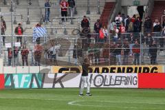 3.Liga - Saison 2022/2023 - Hallersche FC - FC Ingolstadt 04 - Cheftrainer Michael Köllner (FCI) bedankt sich bei den mitgereisten Fans -  - Foto: Meyer Jürgen