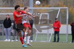 2023_10_28 - Bayernliga Nord - Saison 2023/24 - FC Ingolstadt 04 II - ASV Cham - Leandro Joaquin Kreit Casale rot  FCI - Felix Voigt weiss Cham - Foto: Meyer Jürgen