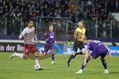 3. Liga; Erzgebirge Aue - FC Ingolstadt 04; Fredrik Carlsen (8, FCI) Malone Ryan (16 Aue)