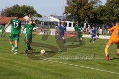 Bezirksliga Oberbayern Nord - SV Manching - SV Nord Lerchenau - Said Magomedov (#17 Manching) - Rainer Meisinger (#19 Manching) trifft zum 1:1 Ausgleichstreffer - jubel - Angermeier Mathias Torwart Lerchenau - Foto: Jürgen Meyer