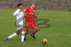 2023_10_21 - Saison 2023/24 - A-Junioren - FC Ingolstadt 04 - TSG 1899 Hoffenheim - Onos Melvin weiss Hoffenheim - Plath Max rot FCI - Foto: Meyer Jürgen