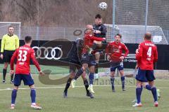 Bayernliga Süd - Saison 2021/2022 - FC Ingolstadt 04 II -  SpVgg Unterhaching - Arian Llugiqi #9 FCI  beim Kopfball - Foto: Meyer Jürgen