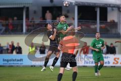 Bezirksliga - Saison 2023/2024 - SV Manching  TSV Rohrbach - Dzenis Seferovic (Nr.6 - SV Manching) - Schabenberger Niklas schwarz Rohrbach - Foto: Meyer Jürgen