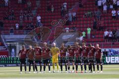 3. Liga; FC Ingolstadt 04 - Hallescher FC; Gedenkminute Andreas Schleef