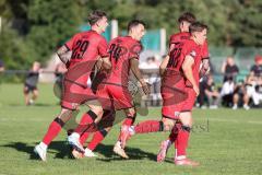 Toto-Pokal; FSV Harthof München - FC Ingolstadt 04; Tor Jubel Treffer Yann Sturm (7, FCI) 0:1 #Frederik Christensen (11, FCI) Simon Lorenz (32, FCI) Julian Kügel (29, FCI) Lukas Fröde (34, FCI)