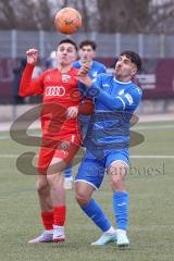 A-Junioren - Bundesliga Süd FC Ingolstadt 04 - TSG 1899 Hoffenheim - Emre Gül (Nr.15 - FCI A-Junioren) rot - Dagdeviren Diren  blau Hoffenheim - Foto: Meyer Jürgen