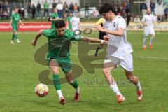 Landesliga - Saison 2024/25 - SV Manching - FC Kempten - Peric Leon (Nr.20 - SV Manching) - Buric Ivan weiss Kempten  - Foto: Meyer Jürgen
