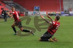 3.Liga - Saison 2022/2023 - FC Ingolstadt 04 -  MSV Duisburg - Der 2:0 Führungstreffer durch Patrick Schmidt (Nr.9 - FCI) jubel - Foto: Meyer Jürgen