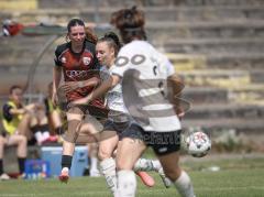 2. Bundesliga Frauen - Saison 2026/27  - FC Ingolstadt 04 Frauen - 1.FCC Turbine Potsdam - Emilie Fähnrich (Nr.5 - FCI Frauen) - Turoczy Anna Maria weiss Potsdam - Foto: Meyer Jürgen