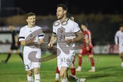 Toto-Pokal; 
Türkgücü München - FC Ingolstadt 04; Tor Jubel Treffer 0:5 Ryan Malone (16, FCI) Moritz Seiffert (23, FCI)