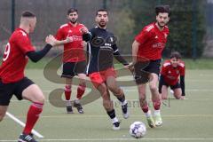 Bezirksliga - 2022/2023 - FC Fatih Ingolstadt - SpVgg Feldmoching - Akif Abasikeles schwarz Fatih Ing - Dogukan Numcu rot Feldmoching - - Foto: Meyer Jürgen