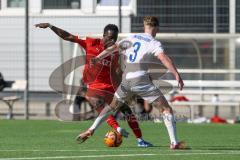 A-Junioren Bundesliga  - Saison 2023/24 - A-Junioren - FC Ingolstadt 04 - 1.FC Heidenheim - Jason Osei Tutu (Nr.24 - FCI) - Kopf Josuha weiss Heidenheim - Foto: Meyer Jürgen