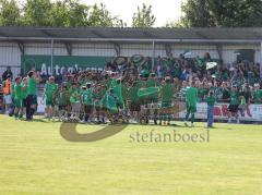 Relegation - Saison 2025/26 - SV Karlskron - FC Geisenfeld - Das Spiel ist aus - Geisenfeld steigt auf - jubel- Foto: Meyer Jürgen