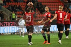 3. Liga; FC Ingolstadt 04 - Dynamo Dresden; Tor Jubel Treffer 1:0 Denis Linsmayer (23, FCI) mit David Kopacz (29, FCI)