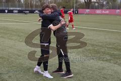 B-Junioren - Bayernliga -  Fc Ingolstadt 04 - TSG 1860 Rosenheim - Das Spiel ist aus - jubel - Kevin Ulrich Trainer FCI - Foto: Meyer Jürgen