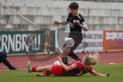 2. Fußball-Liga - Frauen - Saison 2022/2023 - FC Ingolstadt 04 - FFC Turbine Potsdam II - Anna Petz (Nr.16 - FCI Frauen) - Woelki Amelie rot #7 Potsdam - Foto: Meyer Jürgen