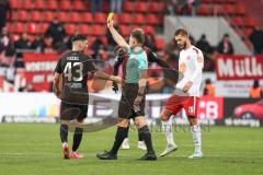 3. Liga; FC Ingolstadt 04 - 
Rot-Weiss Essen; gelbe Karte Felix Keidel (43, FCI)