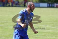 A-Klasse - FT Ingolstadt Ringsee - MBB SG Manching - Der 0:4 Führungstreffer durch Stefan Legler #9 blau Manching - jubel - Foto: Jürgen Meyer