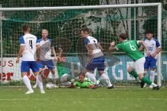 Toto-Pokal - Saison 2023/2024 - FC Gerolfing - TSV Rohrbach - Raymond Kreizer grün #4 Gerolfing - Alexander Deuschle Torwart Rohrbach - Foto: Meyer Jürgen