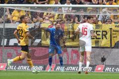 3. Liga; SG Dynamo Dresden - FC Ingolstadt 04; Torwart Marius Funk (1, FCI) Ryan Malone (16, FCI) Zimmerschied Tom (22 DD)