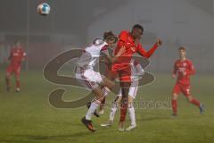 B - Junioren - Bayernliga - U17 - FC Ingolstadt 04 - 1. FC Nürnberg II -  Asoegwu Emmanuele rot FC Ingolstadt - Theinhard Joannes weiss Nürnberg - Foto: Meyer Jürgen