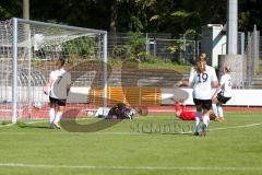 2. Frauen-Bundesliga - Saison 2021/2022 - FC Ingolstadt 04 - FSV Gütersloh - Der 3.1 Führungstreffer durch Maier Ramona (#18 FCI) - jubel - Rolle Sarah Torwart Gütersloh - Foto: Meyer Jürgen