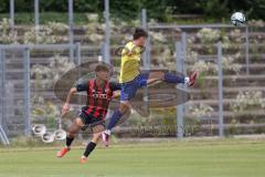 Bayernliga Nord - Saison 2024/25 - Freundschaftsspiel - FC Ingolstadt 04 II - FC Pipinsried - Kurt Pestel (Nr.19 - FCI U21) - Keßler Sebastian gelb Pipinsried  - Foto: Meyer Jürgen