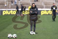 3. Liga; Borussia Dortmund II - FC Ingolstadt 04; Cheftrainerin Sabrina Wittmann (FCI) vor dem Spiel