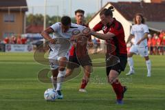 Toto Pokal - Saison 2022/2023 - SpVgg Heßdorf - FC Ingolstadt 04 - Marcel Costly (Nr.22 - FCI) - Maximilian Kundt (Nr.22 - SpVgg Hessdorf) - Foto: Meyer Jürgen