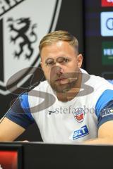 3. Liga; FC Ingolstadt 04 - FC Hansa Rostock; Pressekonferenz Interview Cheftrainer Daniel Brinkmann (HR) beantwortet Fragen der Presseleute