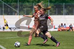 2. Frauen-Bundesliga - Saison 2021/2022 - FC Ingolstadt 04 - TSG 1899 Hoffenheim - Maier Ramona (#18 FCI) - Gerber Sophia rosa Hoffenheim - Foto: Meyer Jürgen