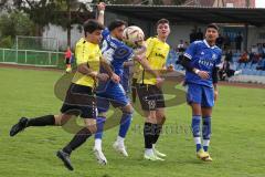 Kreisliga - Saison 2022/2023 - TSV Oberhaunstadt - FC Hitzhofen - Baran Cakir blau Oberh.stadt - Linus Pfaller gelb Hitzhofen - Foto: Meyer Jürgen