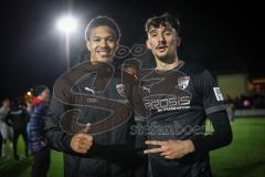 Toto-Pokal; ATSV Erlangen - FC Ingolstadt 04; Spiel ist aus,  Sieg Jubel Freude 0:2, Justin Butler (31, FCI) Arian Llugiqi (25, FCI)