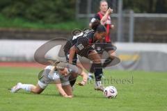 2. Frauen Bundesliga - Saison 2025/26- FC Ingolstadt 04 - VFL Wolfsburg - Anny Kerim - Lindland weiss Wolfsburg - Melissa Kuya Kuya -Strobel (Nr.14 - FC Ingolstadt Frauen I) - Foto: Meyer Jürgen
