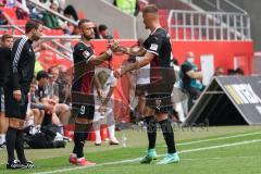 2.BL; FC Ingolstadt 04 - 1. FC Nürnberg - Fatih Kaya (9, FCI) wird für Stefan Kutschke (30, FCI) eingewechselt